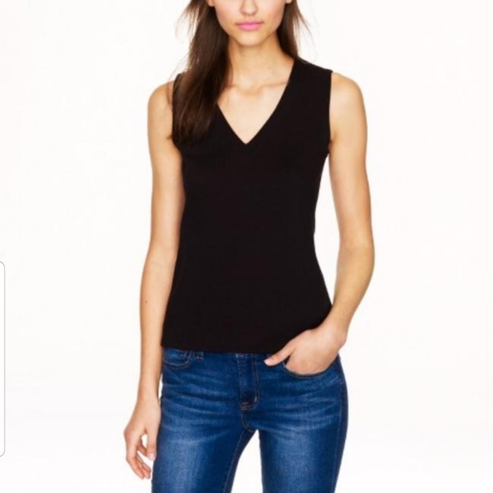 J.Crew Structured V-neck Shell